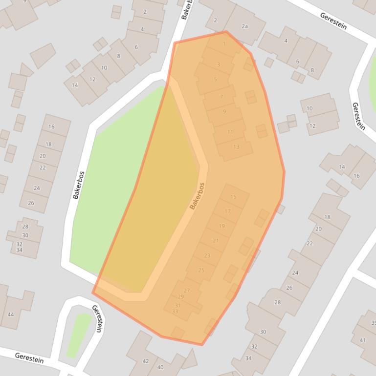 Kaart van postcodegebied 4158GD.