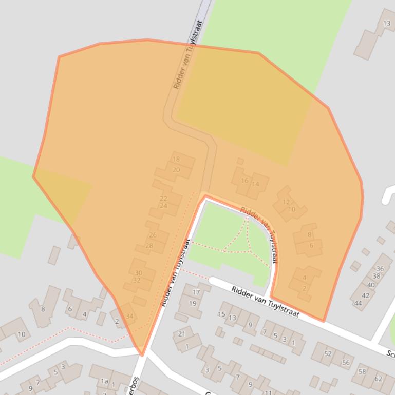 Kaart van postcodegebied 4158GK.