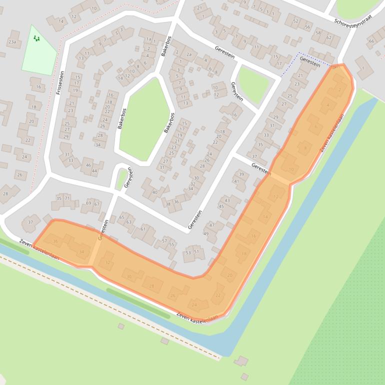 Kaart van postcodegebied 4158GM.