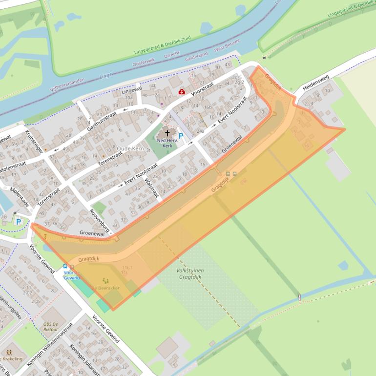 Kaart van postcodegebied 4161AB.