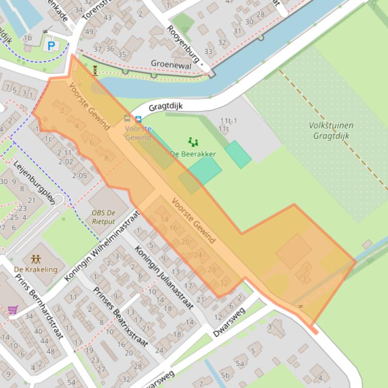 Kaart van postcodegebied 4161AC.