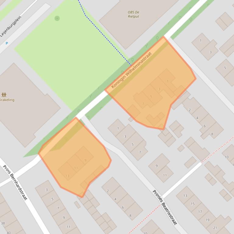 Kaart van postcodegebied 4161AK.