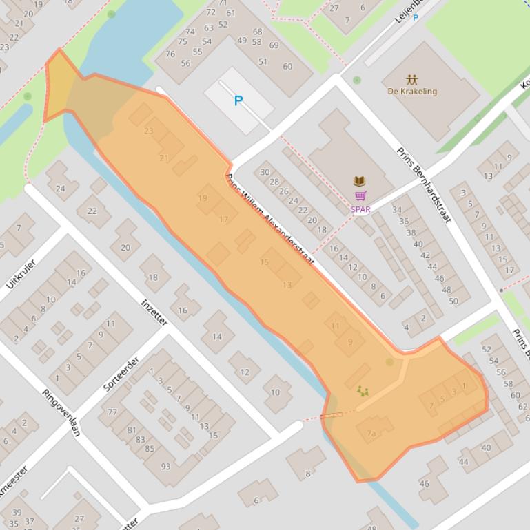 Kaart van postcodegebied 4161AN.