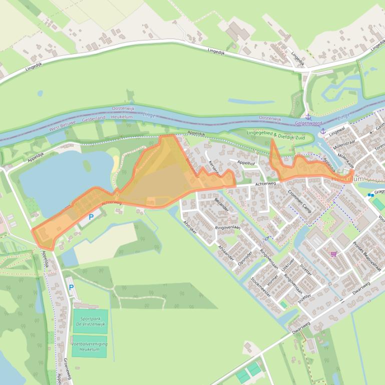 Kaart van postcodegebied 4161BC.