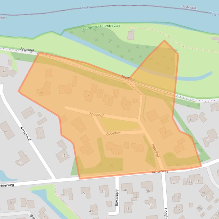 Kaart van postcodegebied 4161BD.