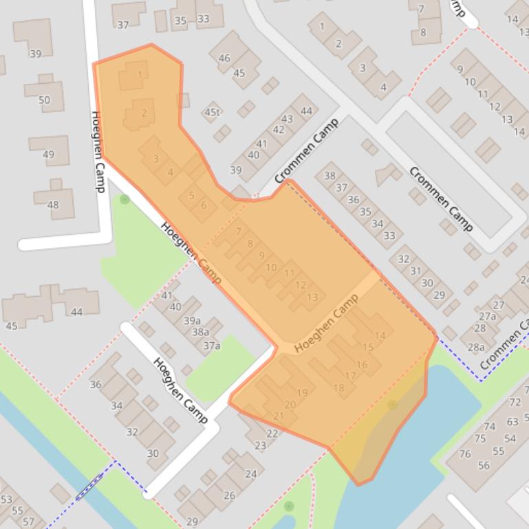 Kaart van postcodegebied 4161BE.