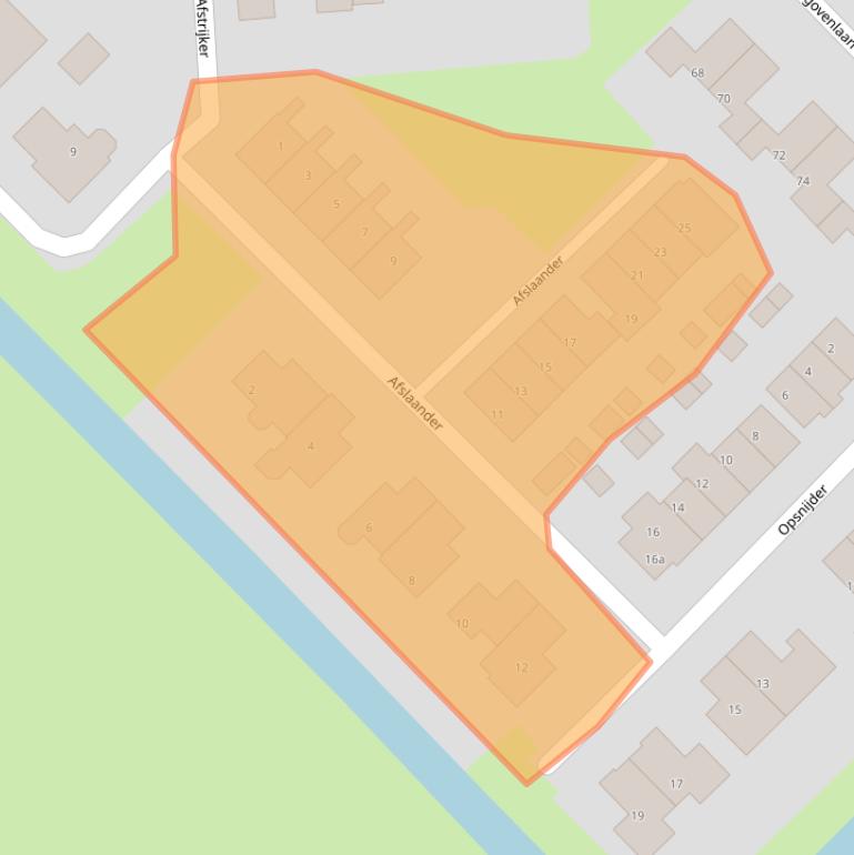 Kaart van postcodegebied 4161BW.