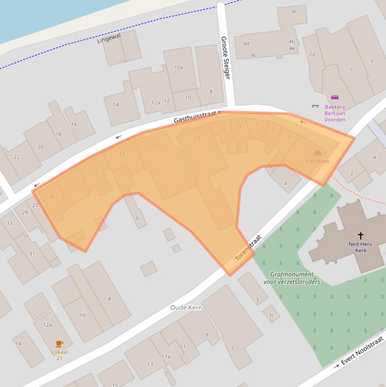 Kaart van postcodegebied 4161CA.