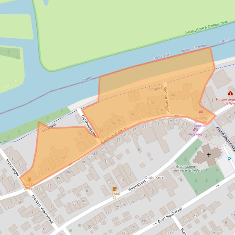 Kaart van postcodegebied 4161CC.