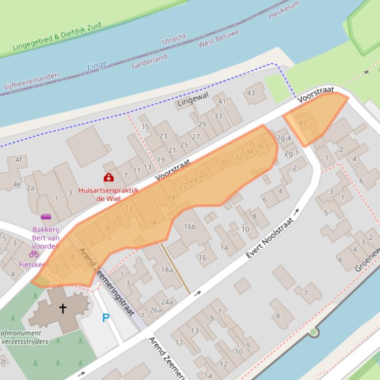 Kaart van postcodegebied 4161CT.