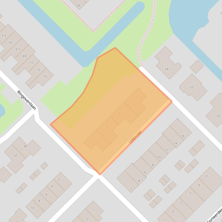 Kaart van postcodegebied 4161DA.