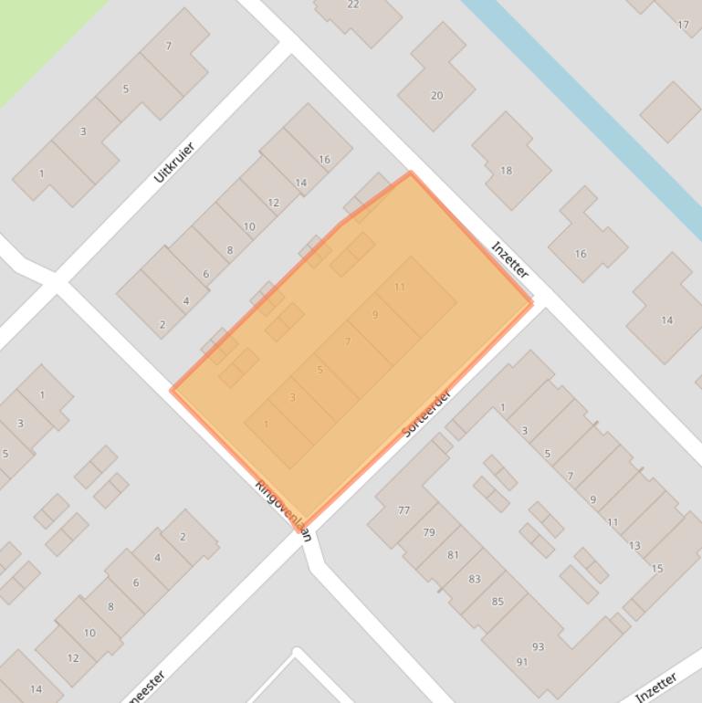 Kaart van postcodegebied 4161DC.