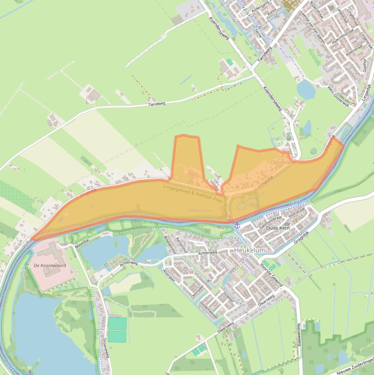 Kaart van postcodegebied 4163LK.