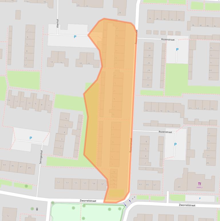 Kaart van postcodegebied 4171AD.