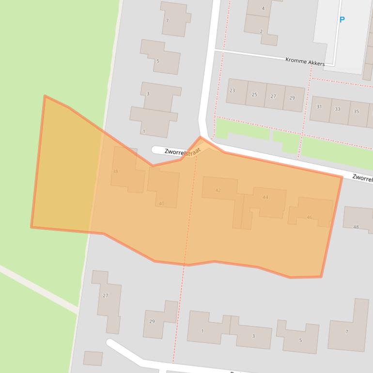 Kaart van postcodegebied 4171AJ.