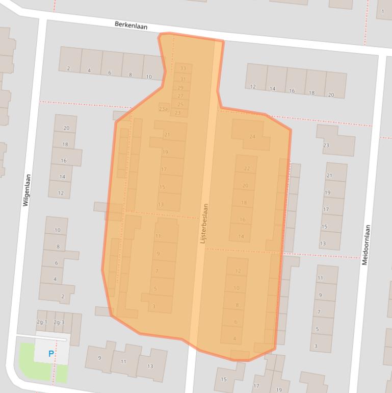 Kaart van postcodegebied 4171AS.