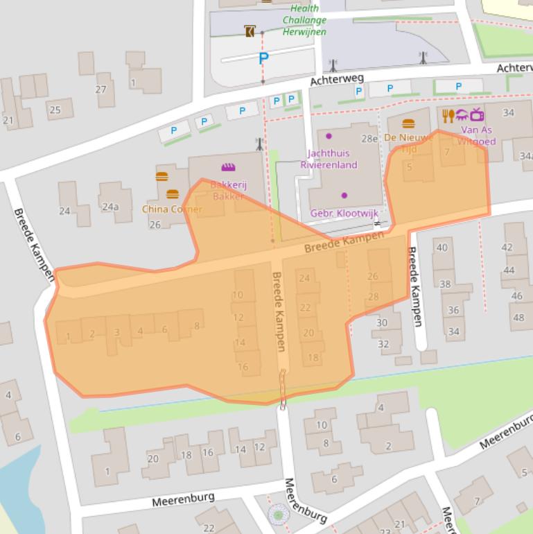 Kaart van postcodegebied 4171AT.