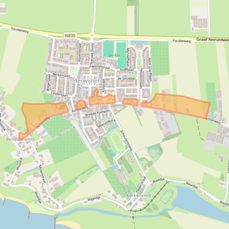 Kaart van postcodegebied 4171BA.