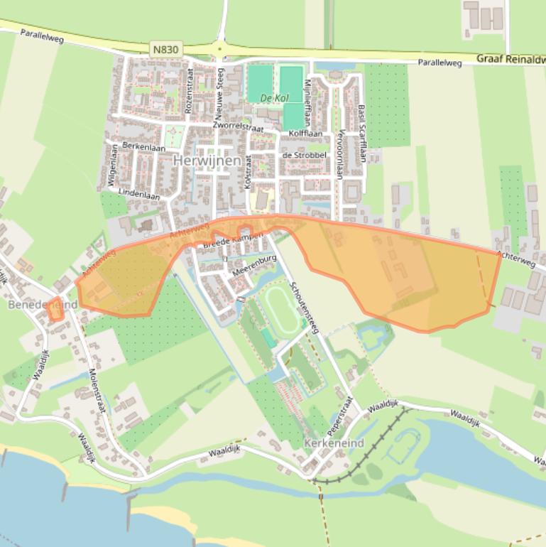 Kaart van postcodegebied 4171BC.