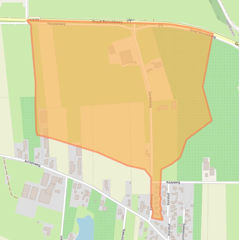 Kaart van postcodegebied 4171BH.