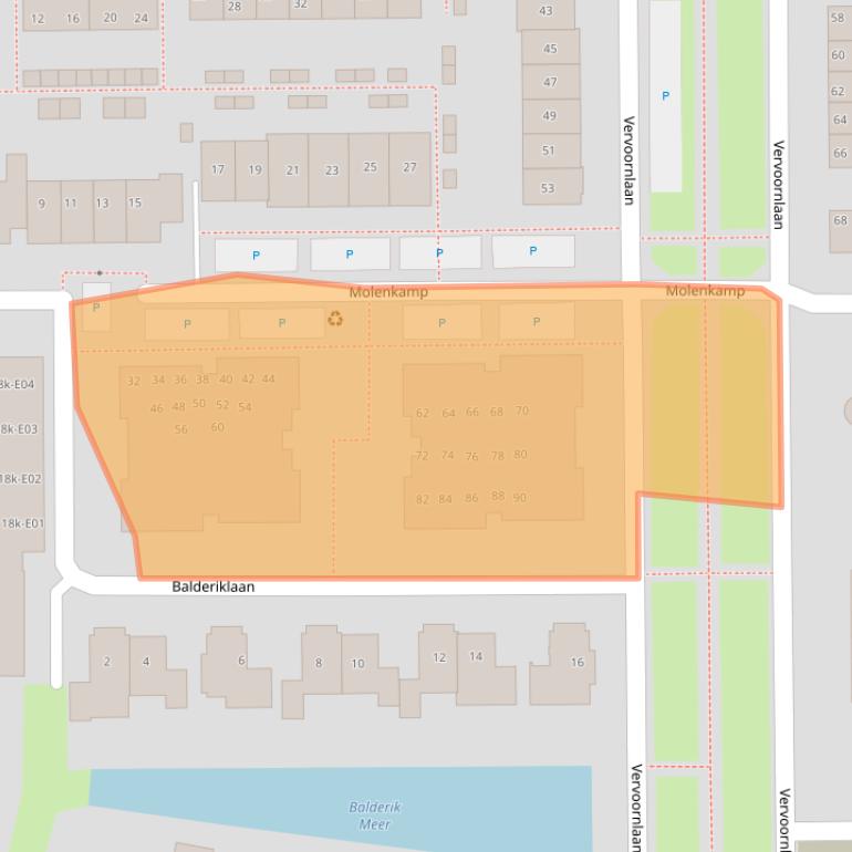 Kaart van postcodegebied 4171BP.