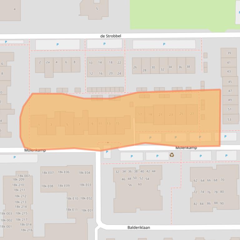 Kaart van postcodegebied 4171BT.