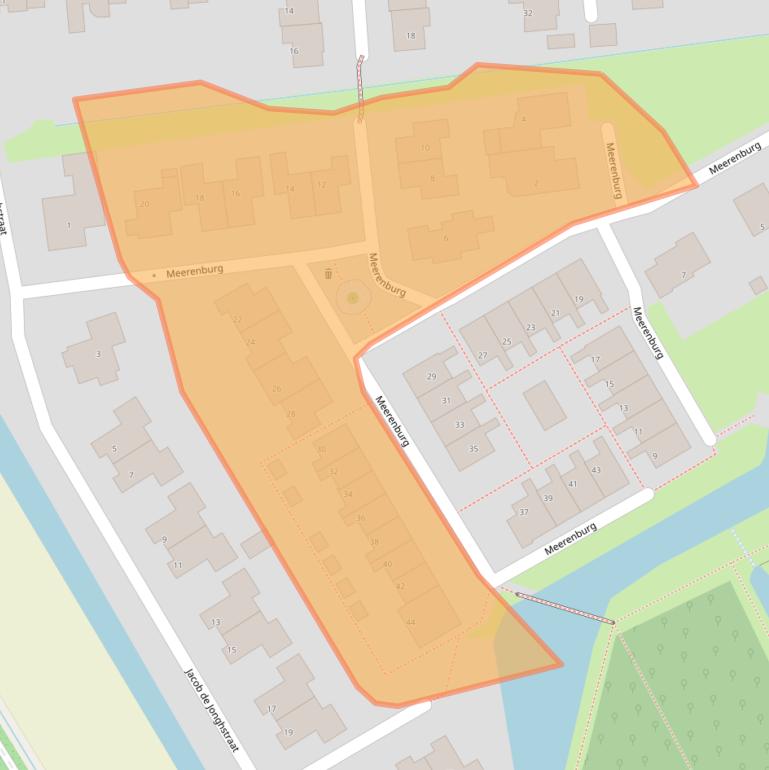 Kaart van postcodegebied 4171BV.