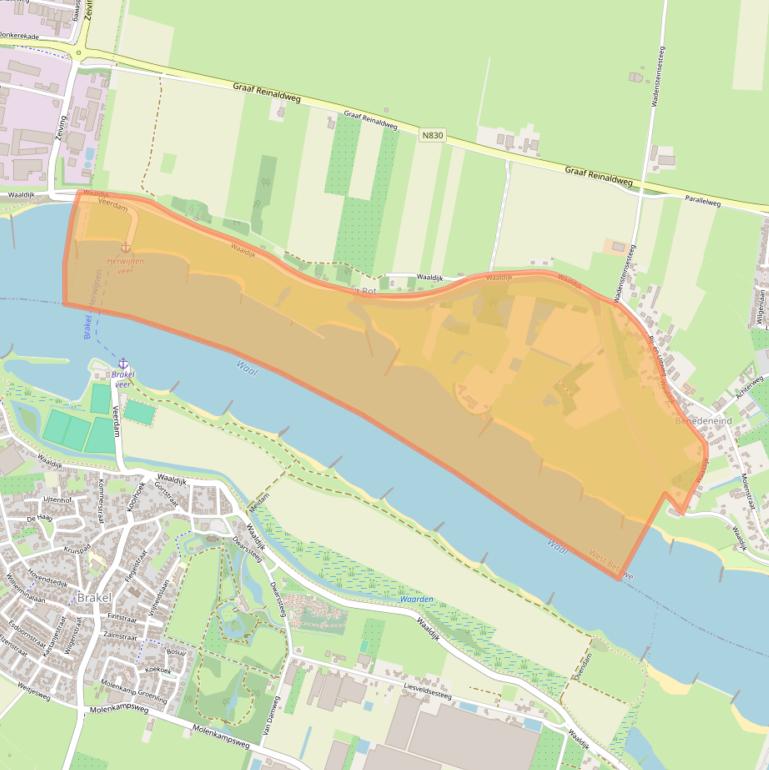 Kaart van postcodegebied 4171CE.