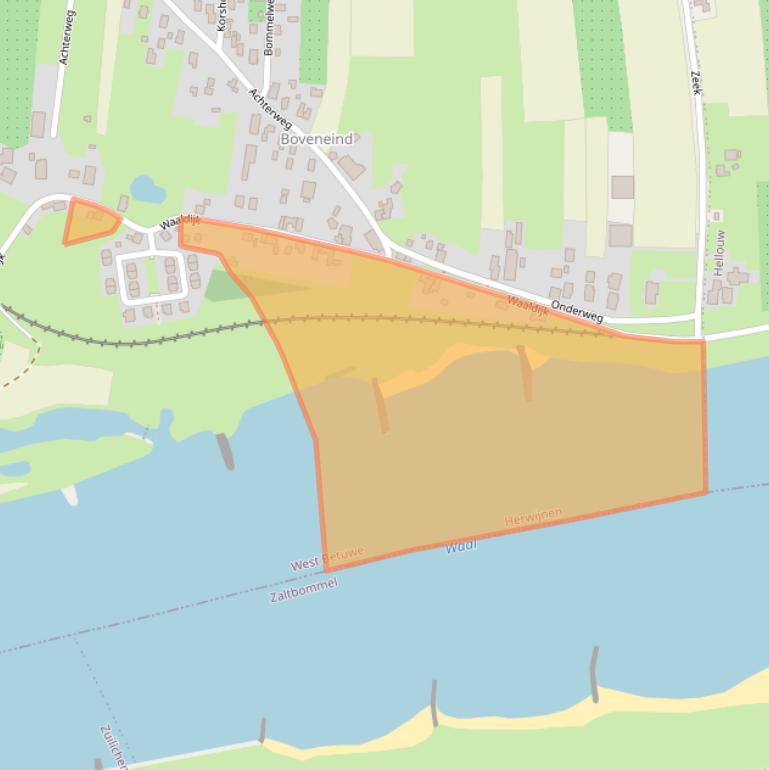 Kaart van postcodegebied 4171CJ.