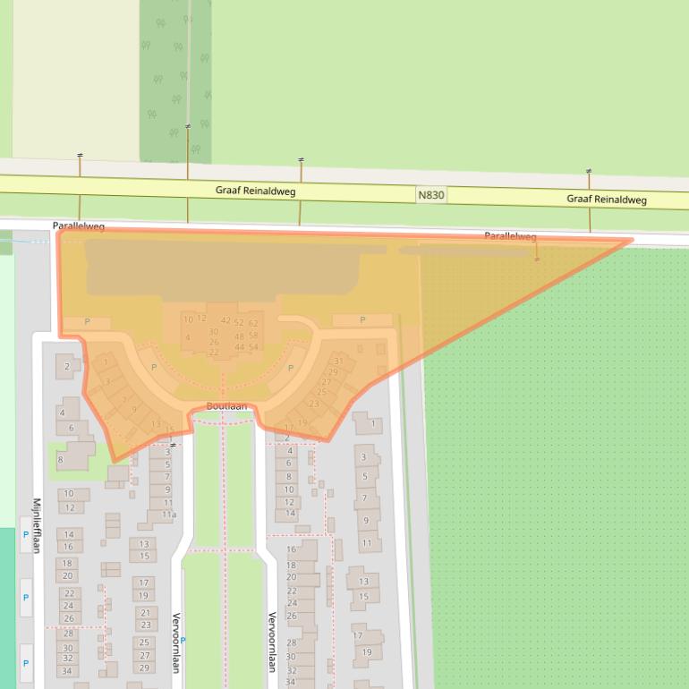 Kaart van postcodegebied 4171DE.