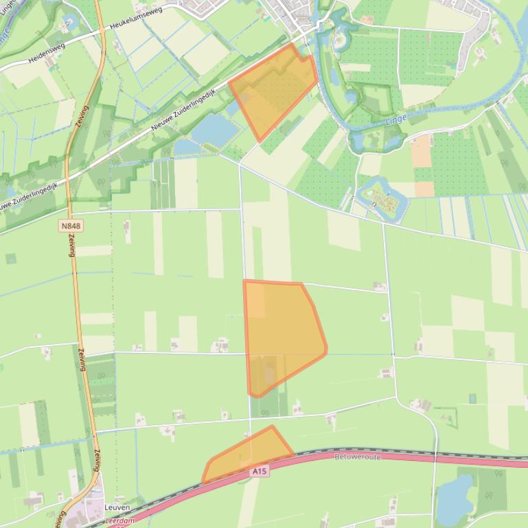 Kaart van postcodegebied 4171KB.