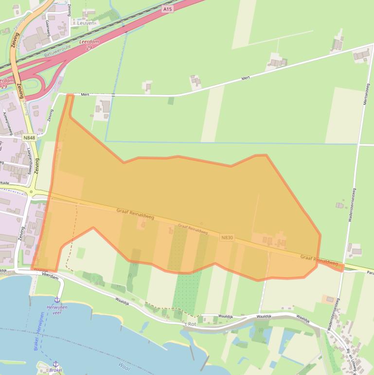 Kaart van postcodegebied 4171LC.