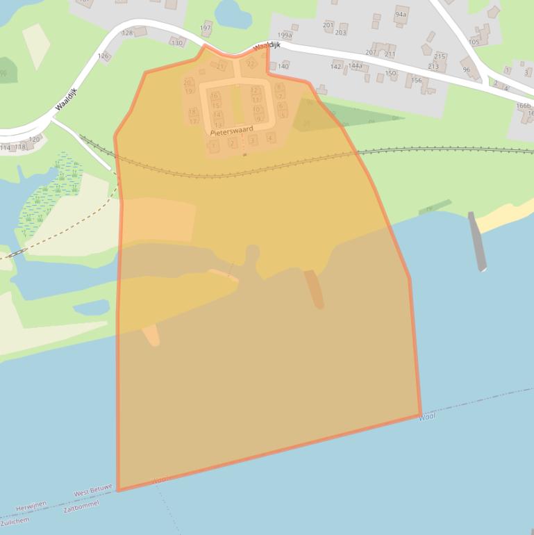 Kaart van postcodegebied 4171LJ.