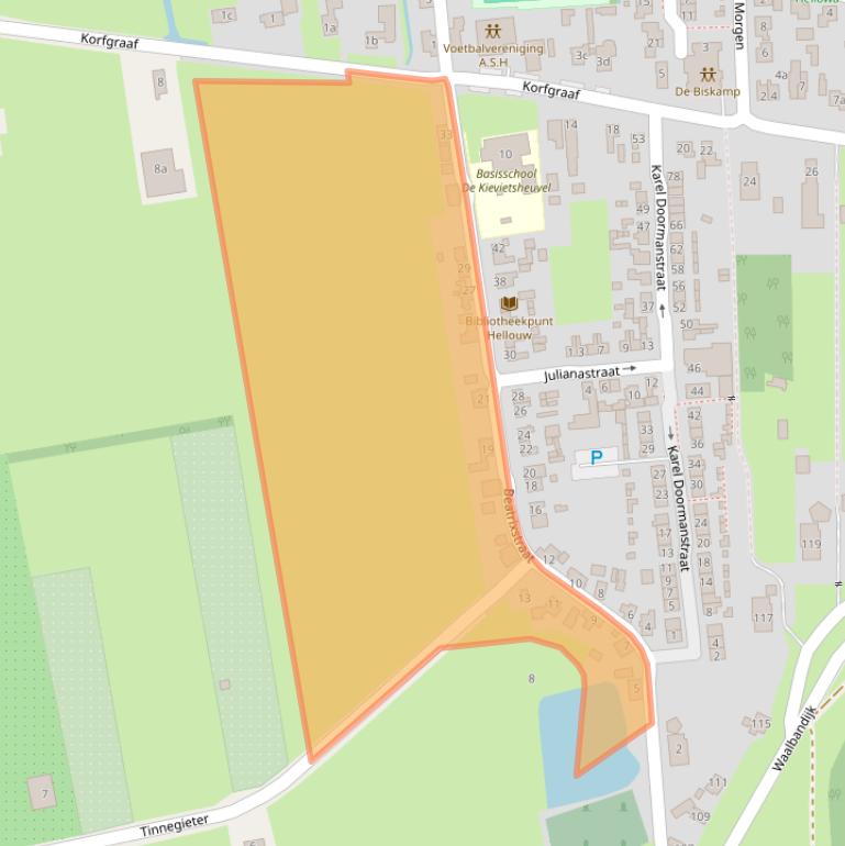 Kaart van postcodegebied 4174GC.