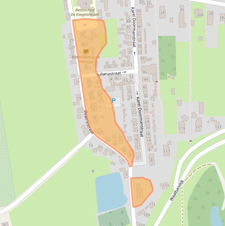 Kaart van postcodegebied 4174GD.