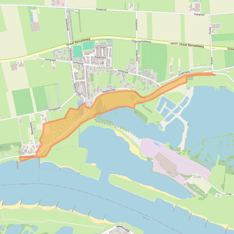 Kaart van postcodegebied 4174GP.