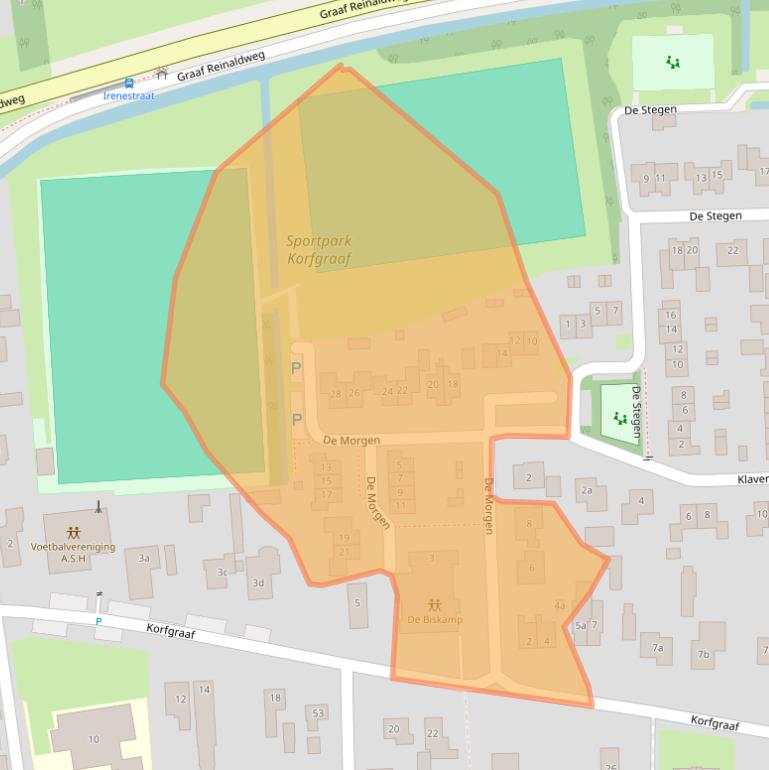 Kaart van postcodegebied 4174GW.