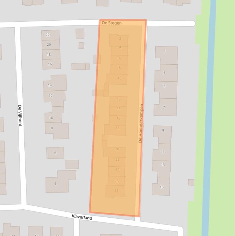 Kaart van postcodegebied 4174HE.