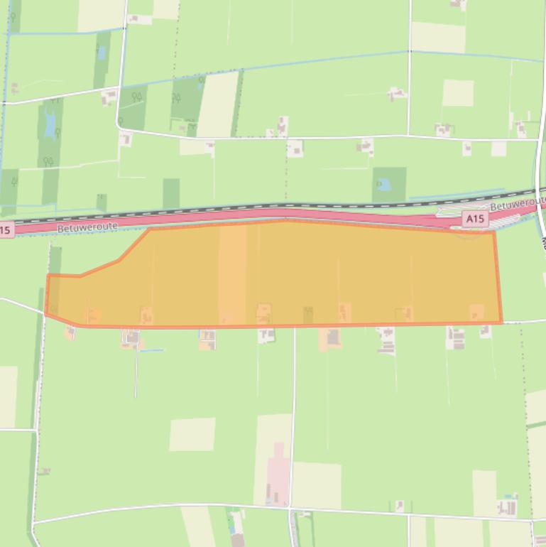Kaart van postcodegebied 4174LA.