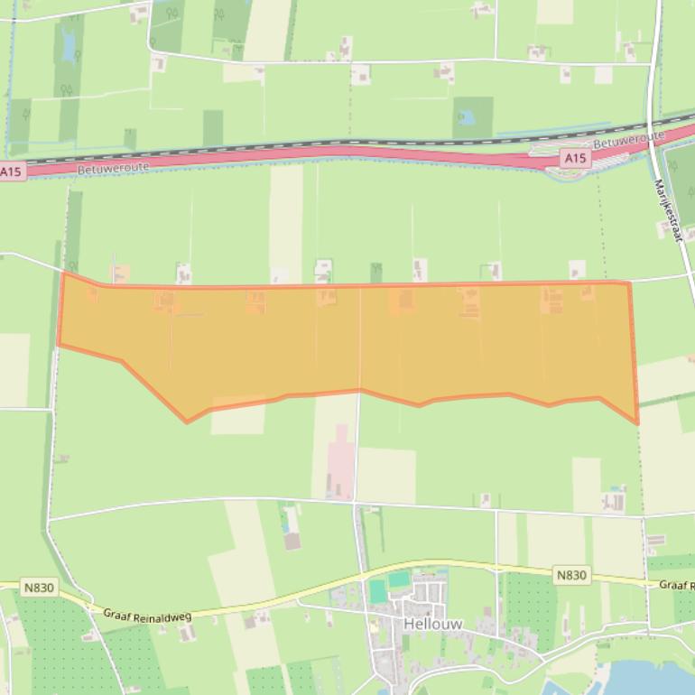 Kaart van postcodegebied 4174LB.