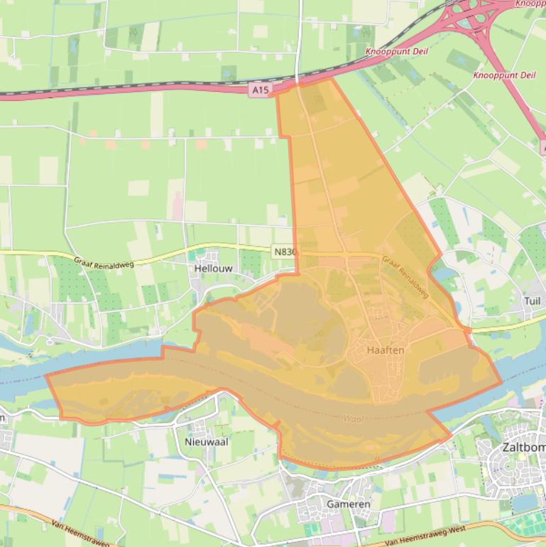 Kaart van postcodegebied 4175.