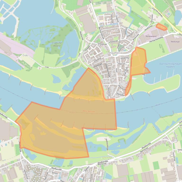 Kaart van postcodegebied 4175AC.