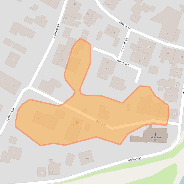 Kaart van postcodegebied 4175AD.