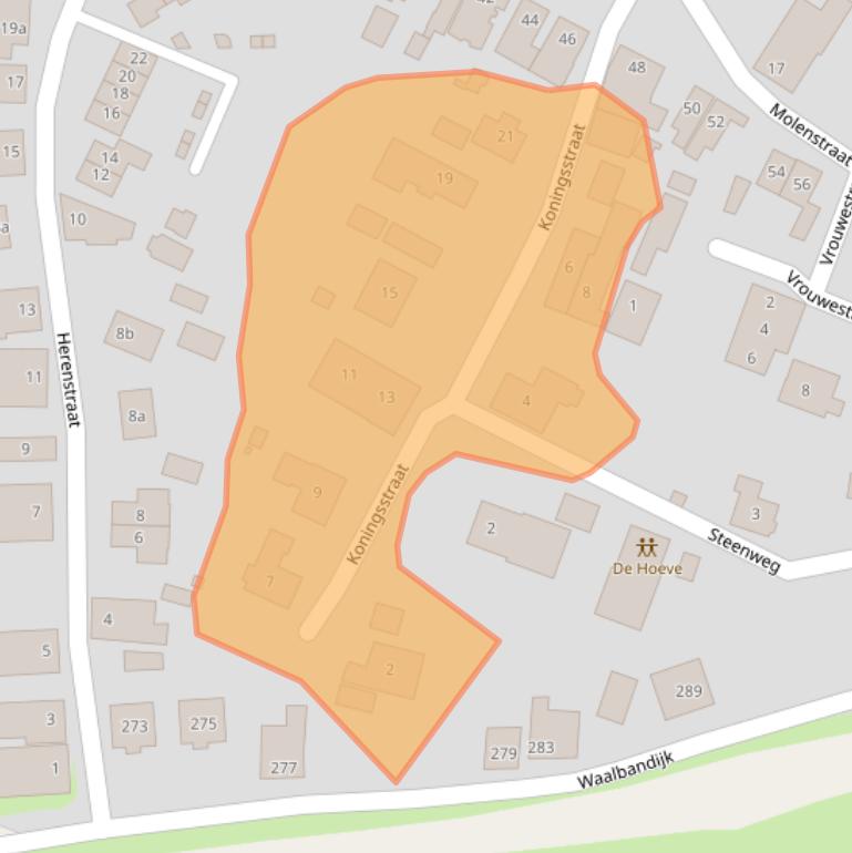 Kaart van postcodegebied 4175AE.