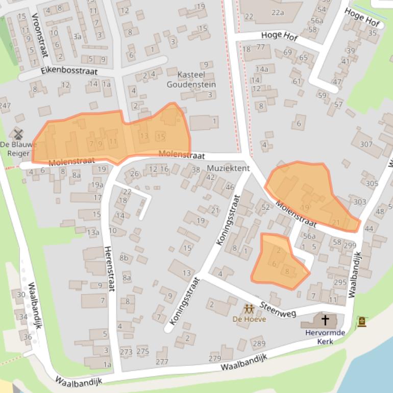 Kaart van postcodegebied 4175CA.