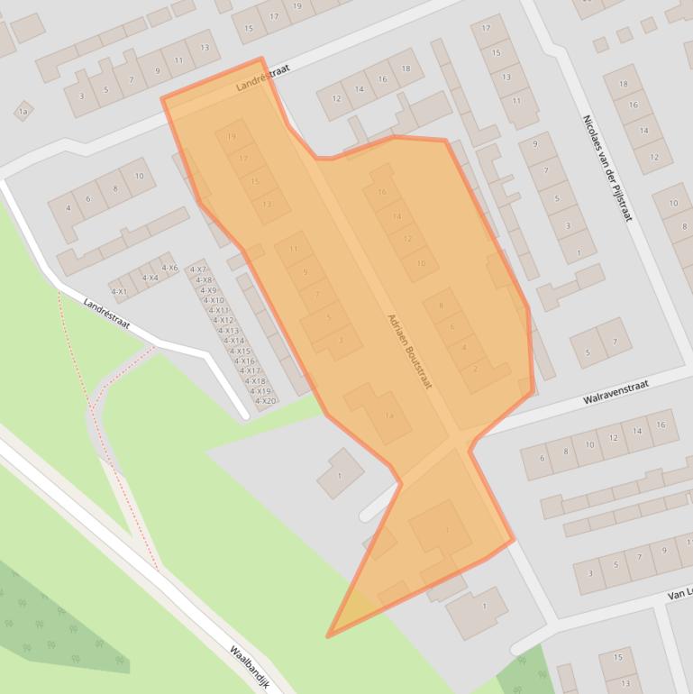 Kaart van postcodegebied 4175CS.