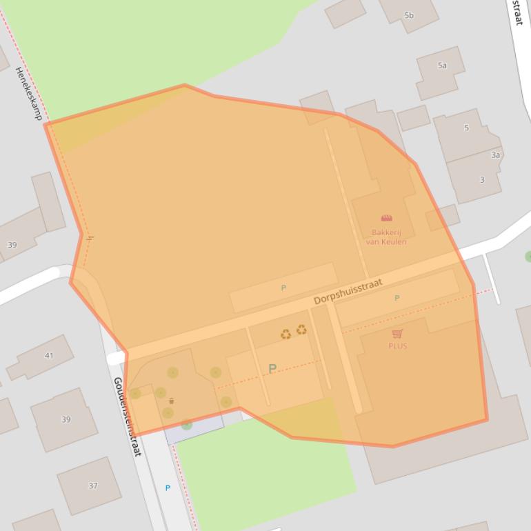 Kaart van postcodegebied 4175EA.