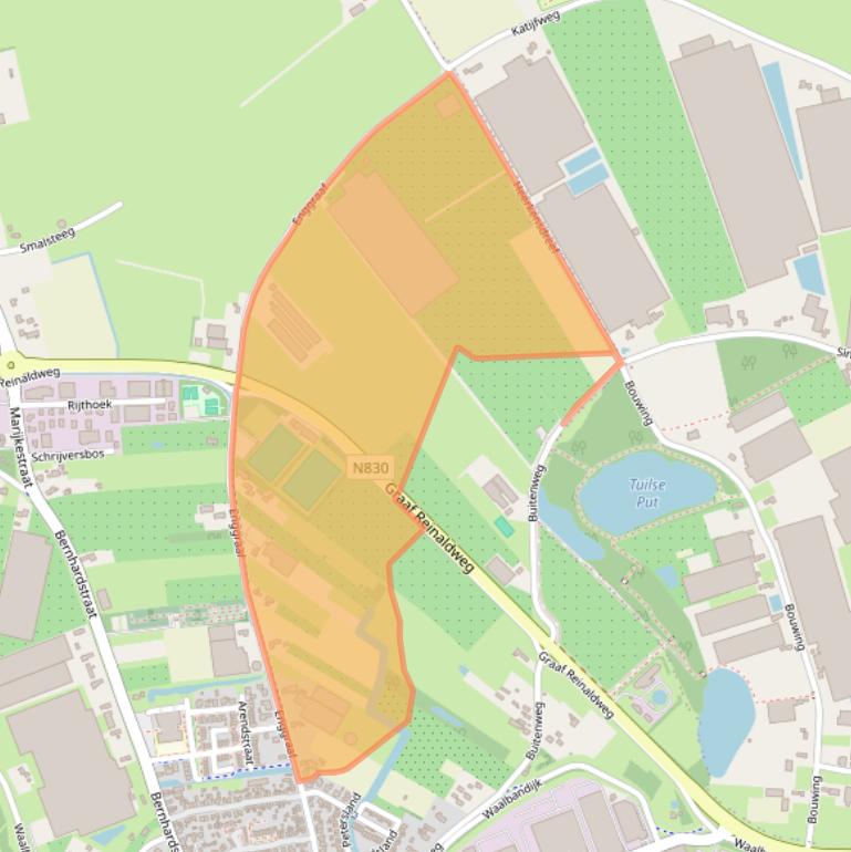 Kaart van postcodegebied 4175ER.