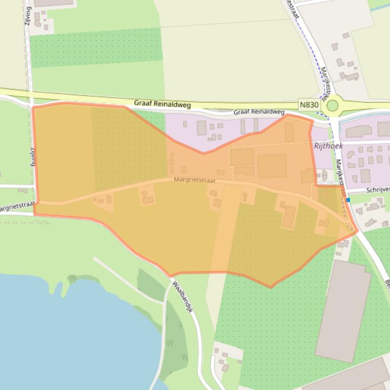 Kaart van postcodegebied 4175GA.