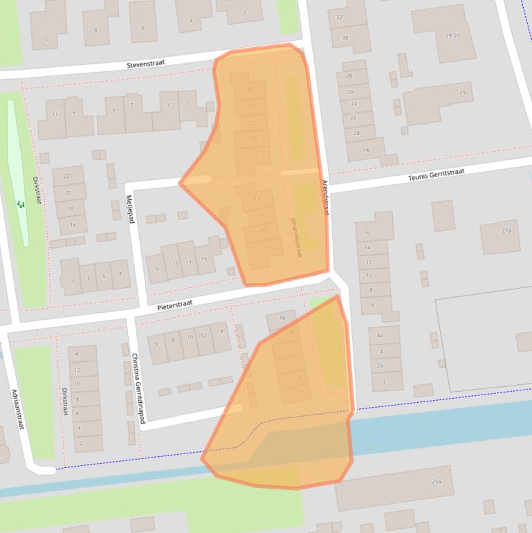 Kaart van postcodegebied 4175HE.